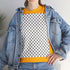 Keffiyeh Pattern Heavy Cotton Tee - Modern Mesh Design Streetwear T-Shirt